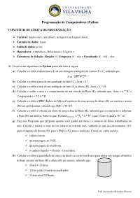 python iniciante lista 1