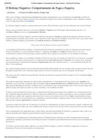 reforço negativo e conseguencia