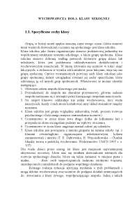 Rola wychowawcza klasy szkolnej