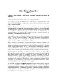 Ética y Gobierno Corporativo