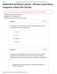 Examen parcial de Evaluación de Proyectos de Pasuy Anaguano Johana Del Carmen - Semana 4