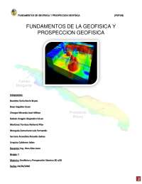 FUNDAMENTOS DE LA GEOFISICA Y PROSPECCION GEOFISICA
