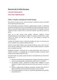 Derecho de la Unión Europea - Docsity
