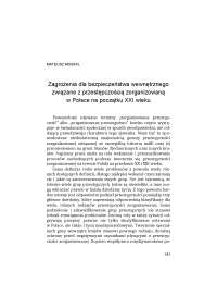 Zagrożenia dla bezpieczeństwa wewnętrznego związane z przestępczością zorganizowaną w Polsce na początku XXI wieku