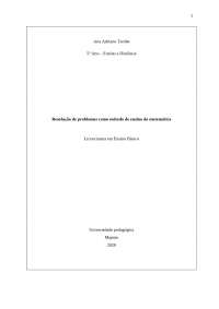 Resolucao de problemas em ensino de matematica