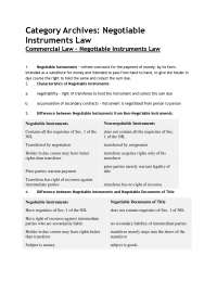 Negotiable Instruments: Characteristics, Differences, and Rights of Holders