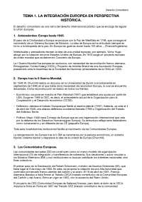 Derecho Comunitario: Evolución Histórica y Sistema Institucional de la Unión Europea