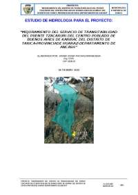 ESTUDIO DE HIDROLOGÍA E HIDRÁULICA PARA PUENTE