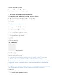 Características dos paradigmas científicos: Positivismo, Marxismo e Fenomenologia