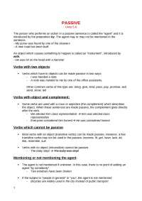 Passive form and reporting verbs - Docsity