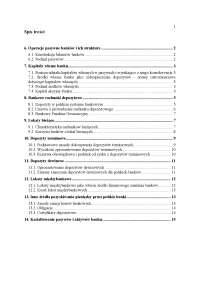 Operacje pasywne banków i ich struktura. Kapitały własne banku. Bankowe rachunki depozytowe.