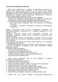 Środki ochrony indywidualnej i zbiorowej