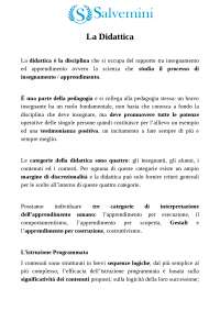 La Didattica: Scienza dell'Insegnamento e dell'Apprendimento