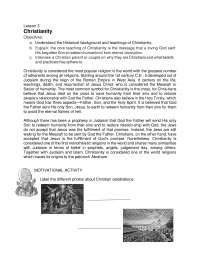 The Christianity beliefs and practices