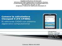 Análisis de Clasificación Arancelaria: Calculadora ClassPad II fx-CP400
