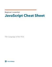 JavaScript Cheat Sheet for Beginners: Essential Concepts and Syntax