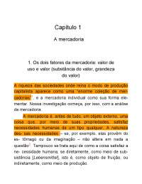 A mercadoria capítulo 2 do livro o capital