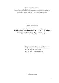 Grodzieńskie kroniki klasztorne XVII i XVIII wieku. Formy gatunkowe i aspekty komunikacyjne