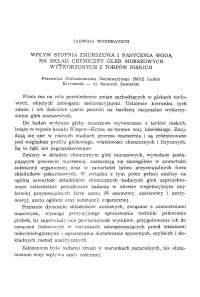 Wpływ stopnia zmurszenia i nasycenia wodą na skład chemiczny gleb murszowych wytworzonych z torfów niskich