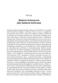 Jewdokimow: Badania historyczne jako badania kulturowe