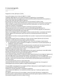 appunti storia del cinema