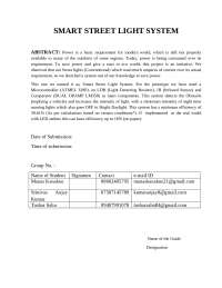 Abstract for street light system