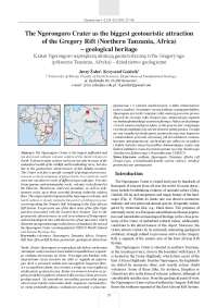 Krater Ngorongoro największą atrakcją geoturystyczną ryftu Gregory'ego