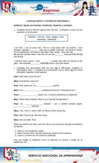 Ingles act 1 nivel basico de ingles - Docsity