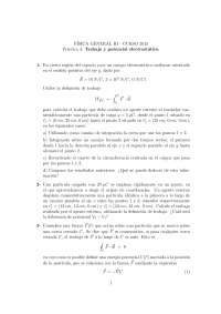 Práctica 4: Trabajo y Potencial Eléctrico - Física General III - 2015