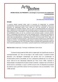 Subjetivação na Sociedade Contemporânea: Novas Tecnologias e o Ciberespaço