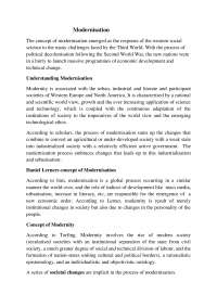 Sociology - I (Modernisation)