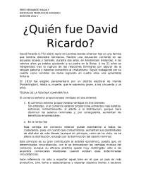 QUIEN FUE DAVID RICARDO