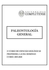Paleontología 2ºde geología ucm