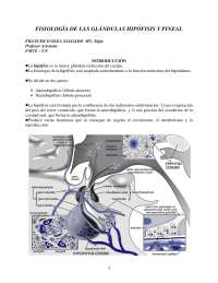 Fisiología de las glándulas hipófisis y pineal