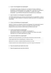 Introdução à Programação: Linguagens, Funções e Variáveis
