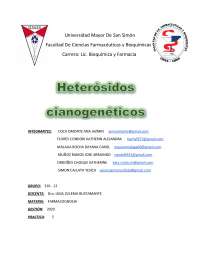 HETEROSIDOS CIANOGENETICOS