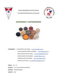 SAPONINAS Y SAPOGENINAS