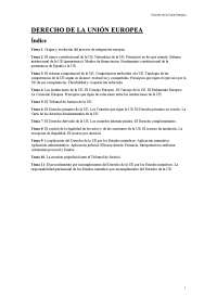 Derecho de la Union Europea - Docsity