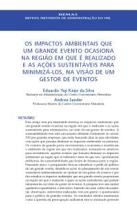 Impactos Ambientais e Ações Sustentáveis em Grandes Eventos: Perspectiva de um Gestor