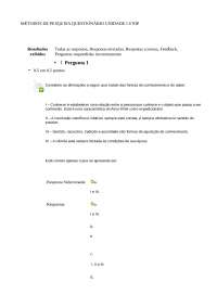 métodos de pesquisa questionário 1