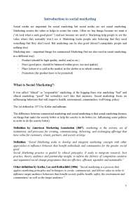 Introduction to Social Marketing: Principles, Strategies, and Applications