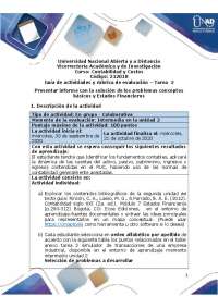 Evaluación Intermedia de Contabilidad: Estados Financieros y Simulador de Transacciones