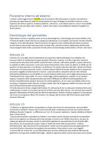 Principali domande di Diritto comparato dell'informazione e della comunicazione