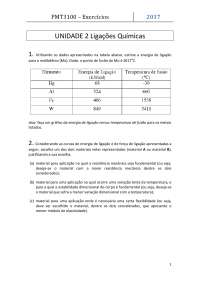 Exercícios de Ligações Químicas - PMT3100