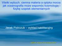 Wielki wybuch, ciemna materia a optyka morza