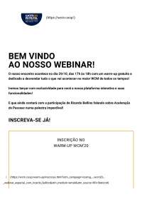 Webinar sobre WCM'20: Aceleração de Pessoas por Ricardo Bellino