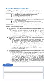 Fundamentals of physical  activity