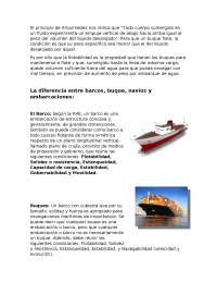 Principios de Flotabilidad: Barcos, Buques, Navíos y Embarcaciones