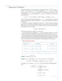 Trigonometric Substitution Cheat Sheet with Examples and Q&A