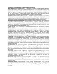 Glosario de terminos usados en psico comunitaria